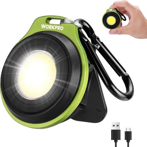 WORKPRO Rechargeable Magnetic COB Keychain Flashlight by WORKPRO