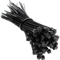 100~8" BLACK CABLE ZIP TIES Heavy Duty UV Resistant UL 6/6 Nylon