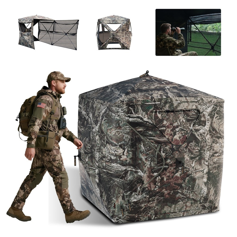 Flissa Hunting Blind 270° See-Through Fully Opening Door Ground Tents