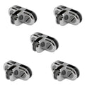 Chrome 3-way Metal Glass Display Connector 3/16 Inch Thick Glass Cube