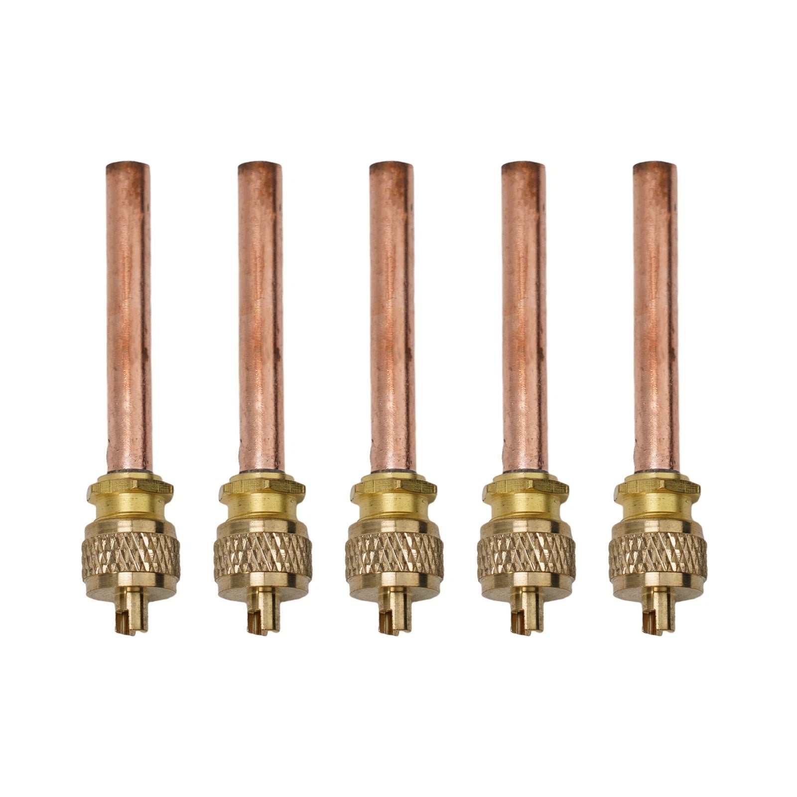 5 Pack Of Brass For Access Valves For Refrigeration And Air