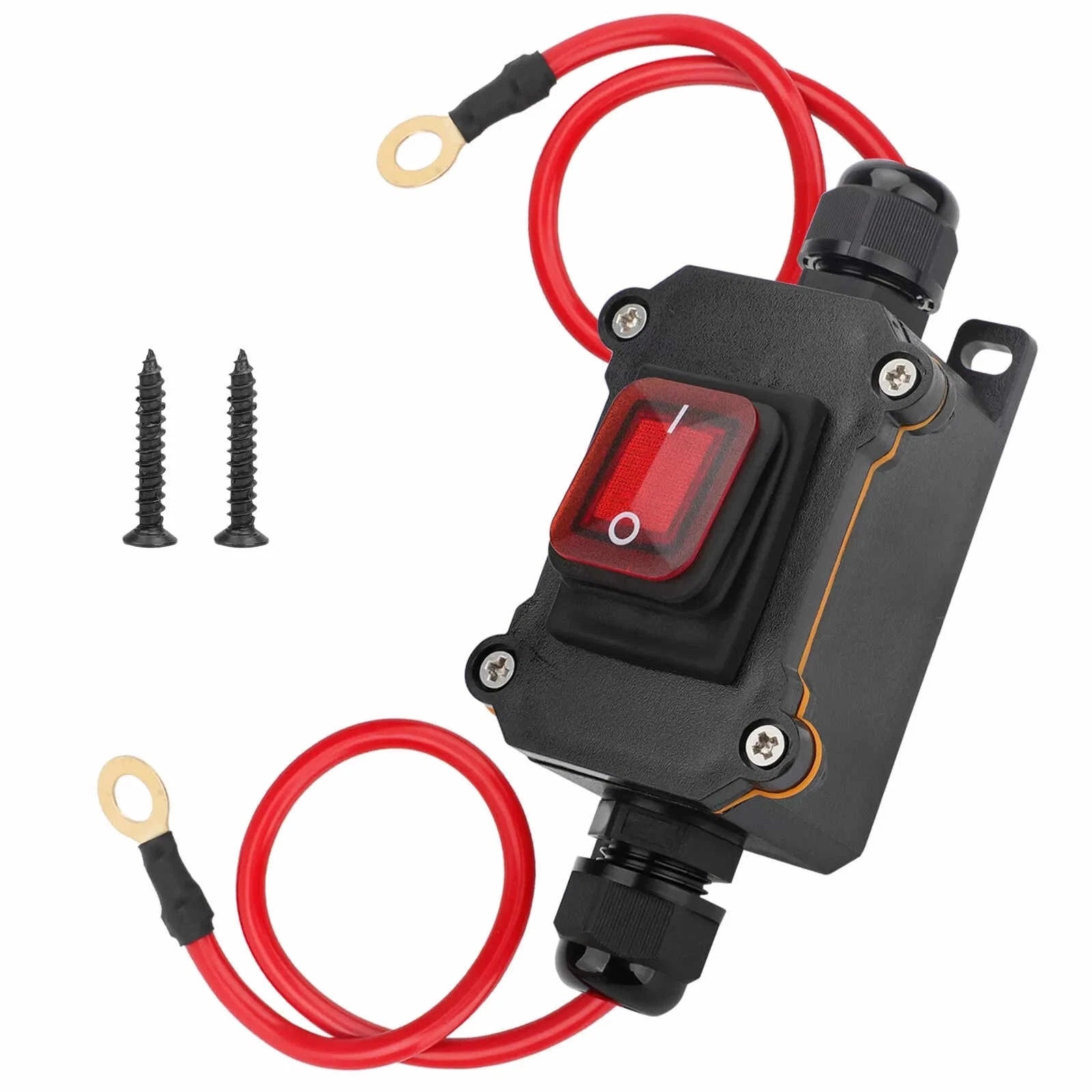 Ip67 Pa66 Dc 12-24V Inline Cord Switch Copper Ring Power Wire On/off