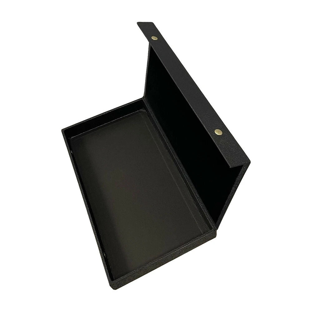 Black Leatherette Jewelry Case With Snap Lid Standard Size 1-1/2" Deep