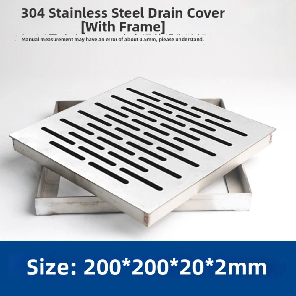 304 Stainless Steel Floor Drain Cover With Frame For Residential And