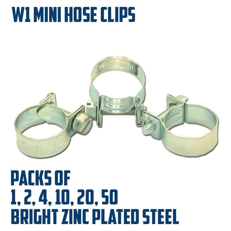 Mini Hose Fuel Clamps - Galvanized Steel Jubilee Style