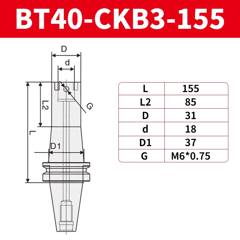 Ckb3 Ultra Long Boring Shank Bt40 Cnc Milling Machine Tool Holder