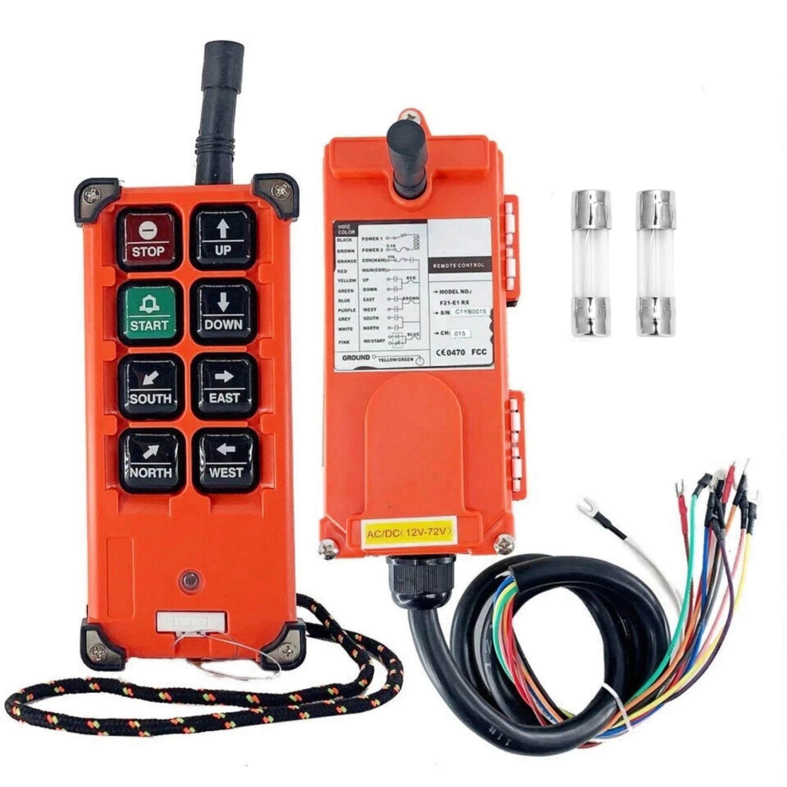 12-72V Wireless Industrial Remote Control For Transmitter & Receiver