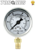 Torques Analog Pressure Gauge Bottom Fed 1/8" Npt 0-7 Bar/0-100 Psi