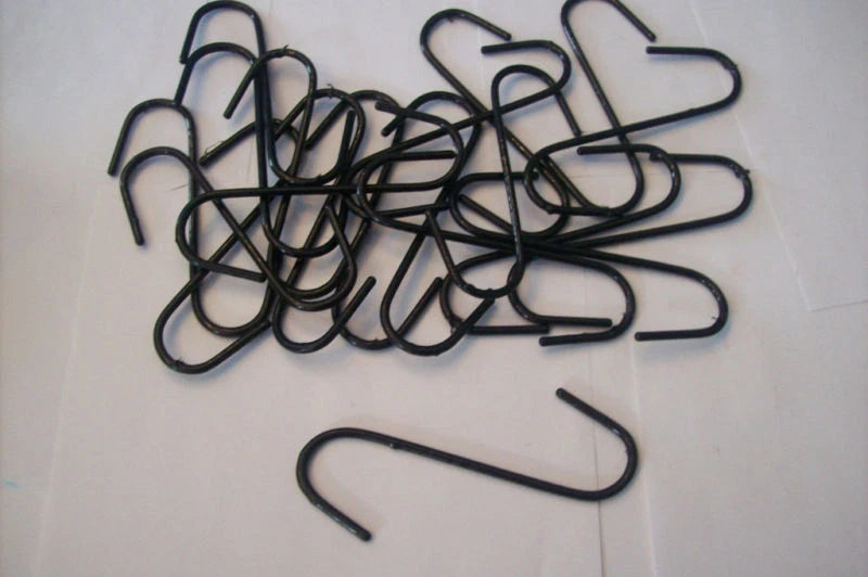 S Hooks With Black Metal 5" Plant Hangers
