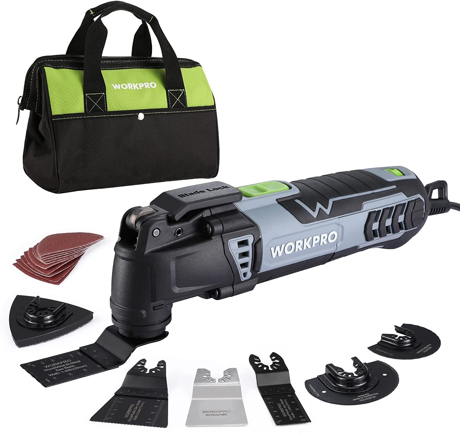 WORKPRO Oscillating Multi-Tool Kit Corded Quick-Lock Replaceable Oscillating Saw