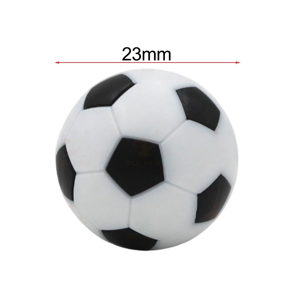 23mm Table Soccer Balls 6 Pack Plastic Black White Foosball