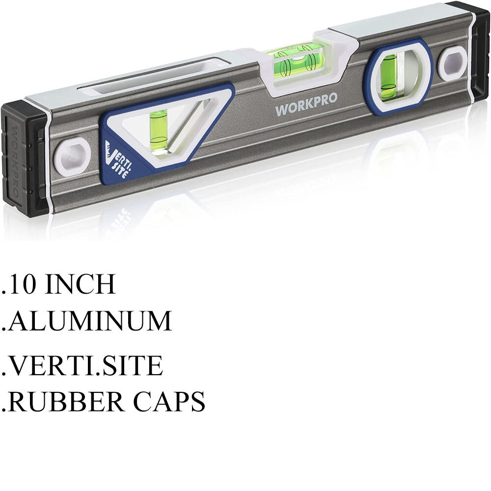 WORKPRO 10 Inch Torpedo Level Aluminum Alloy Construction by WORKPRO