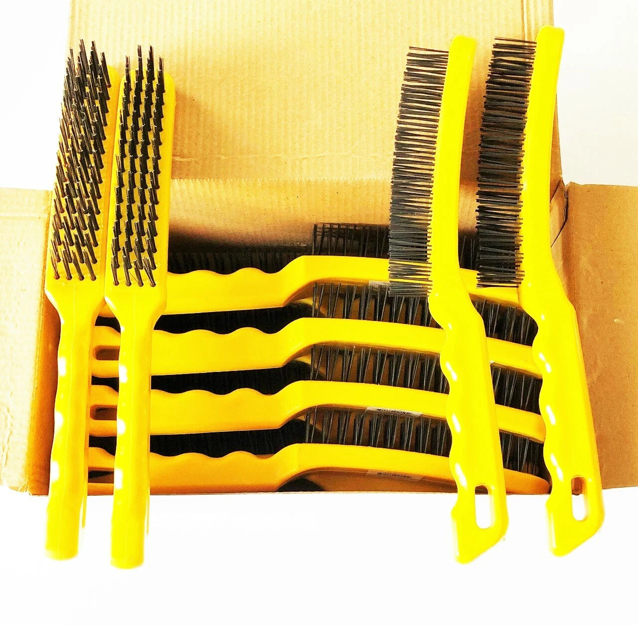 12 Steel Wire 10-1/2" Brush Brushes 4 Row 1" Wide Grill Rust