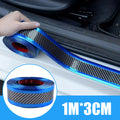 Blue Carbon Fiber Truck Car Door Sill Scuff Cover Plate Sticker Decor