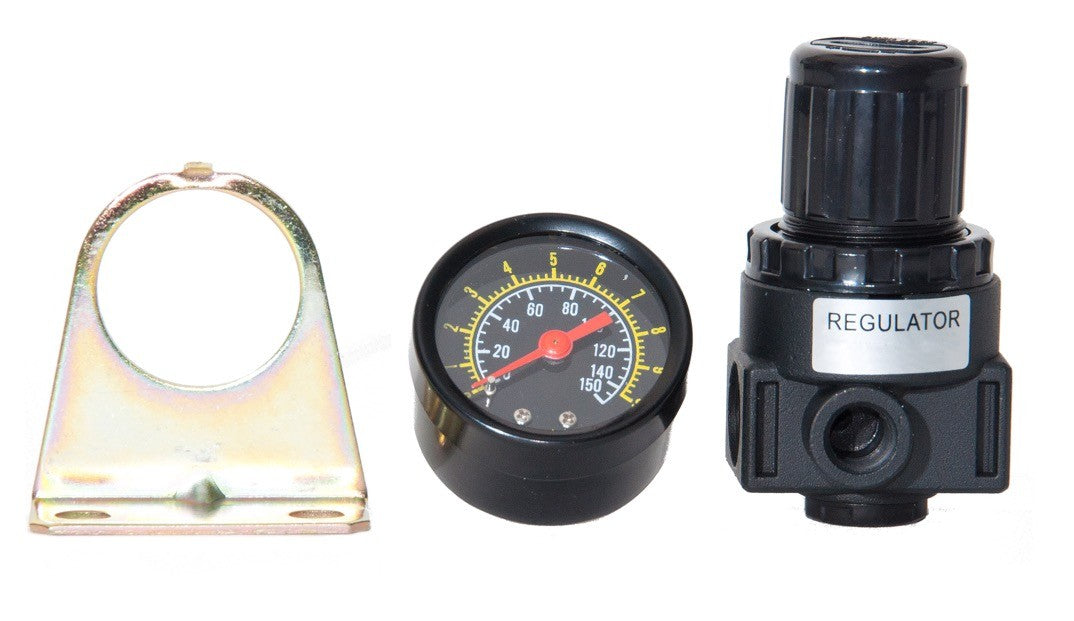 Pressure Regulator with Gauge 1/4 NPT Ports by Unbranded
