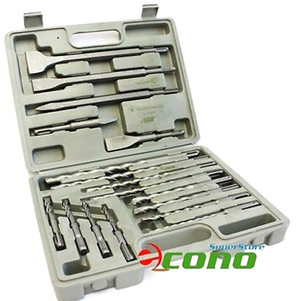 18pcs SDS Plus Rotary Hammer Drill Bits Chisel 4" Scraper Groove Fit Hilti Bosch