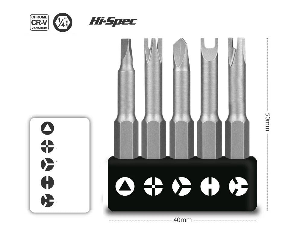 50mml Special Shaped Screw Driver Bits Set: 3,4 | Built Supply Co