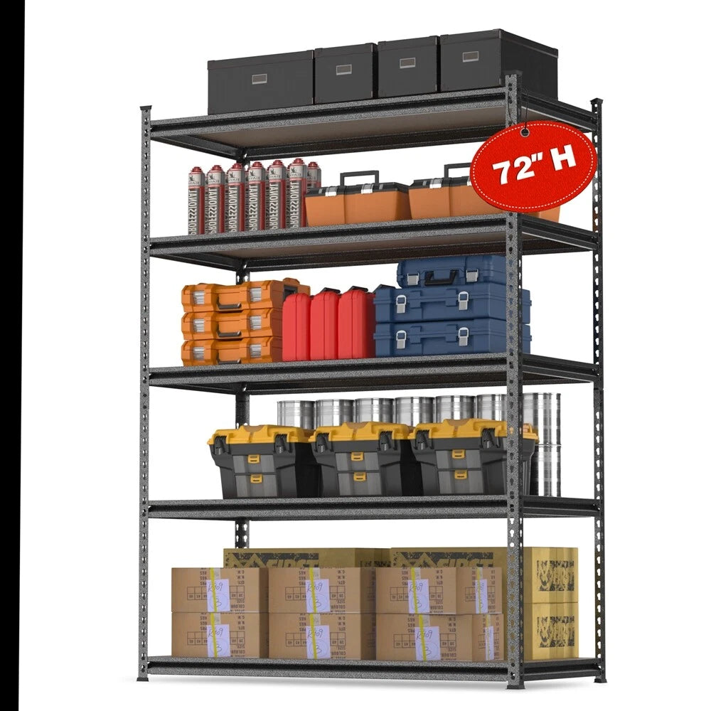 Workpro 5tier Metal Storage Shelving Unit 36”wx18”dx72”h Adjustable