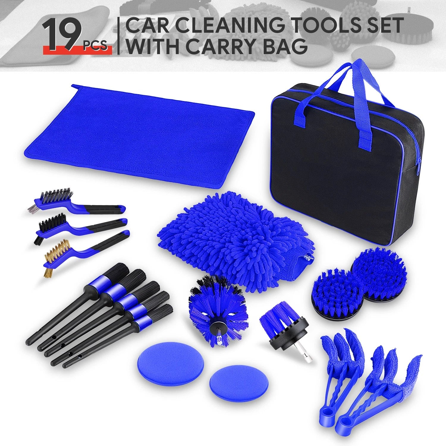 Car Wash Cleaning Kit Detailing Tools Interior Exterior Wheel Brush