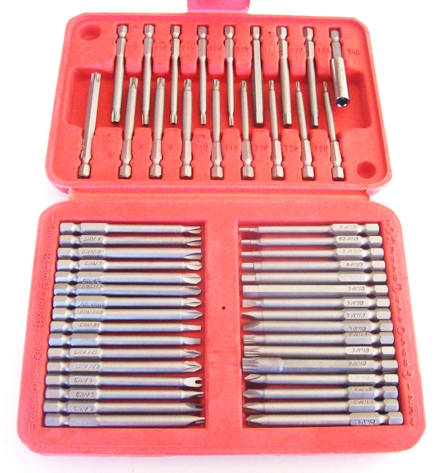 50pc ATE PRO 3" EXTRA LONG SECURITY TORX BIT SET HEX ALLEN SPLINE SPANNER 97949