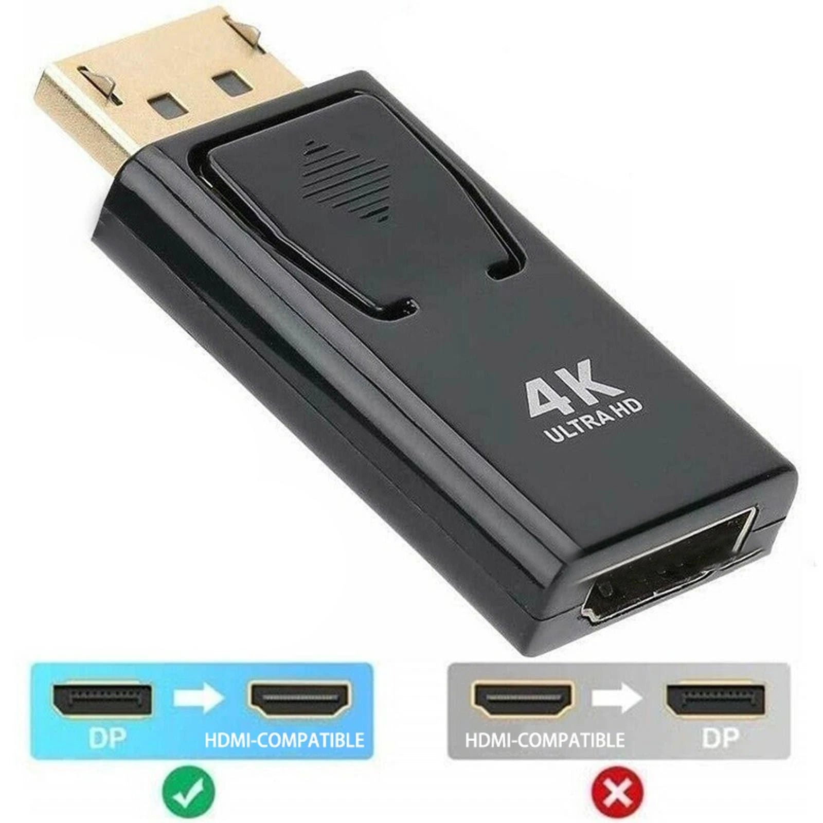 4k Ultra Hd Dp Male To Female Hdmi Compatible Video Audio Adapter