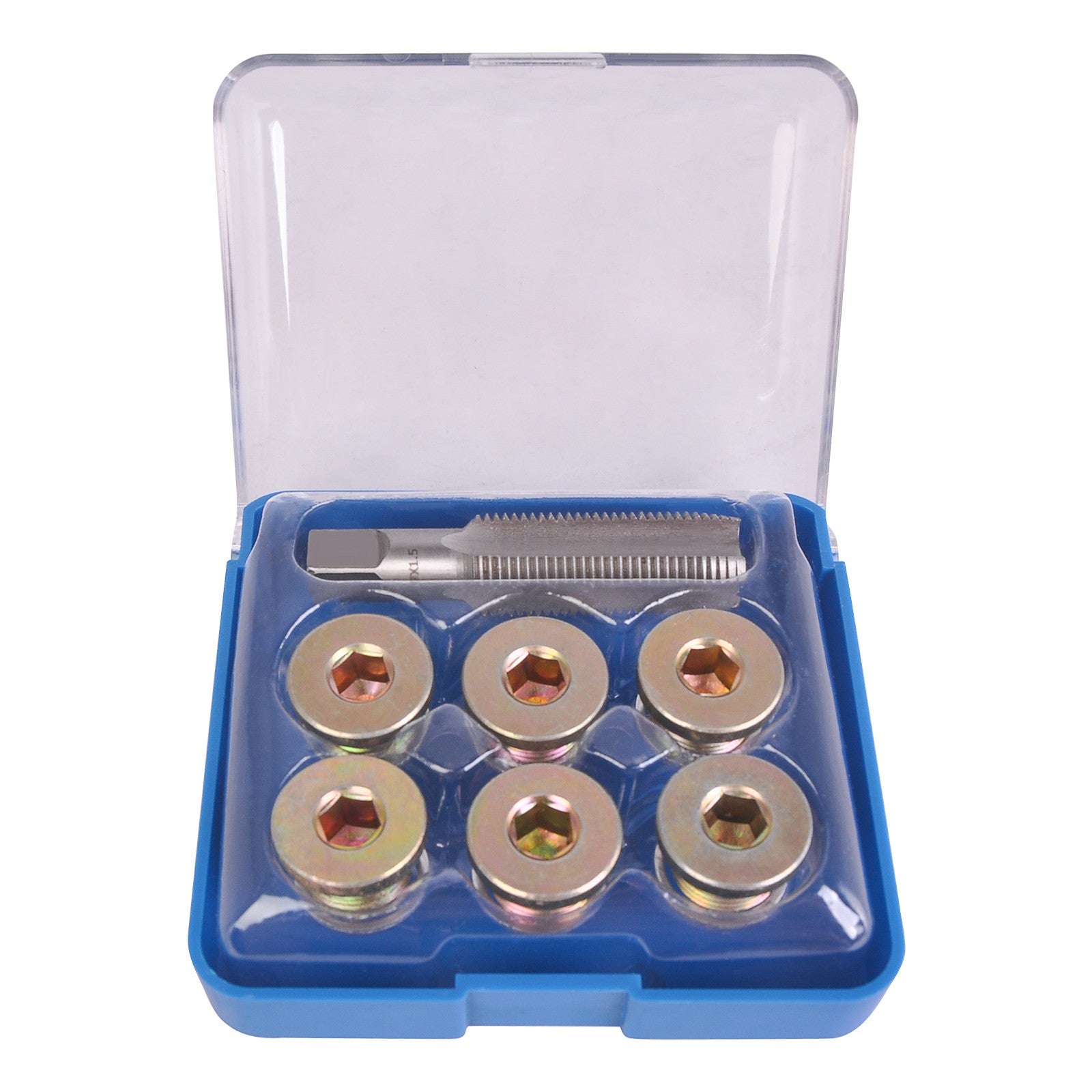 7PCS Automotive Drain Tools Oil Sump Pan Stripped Thread Repair Kits