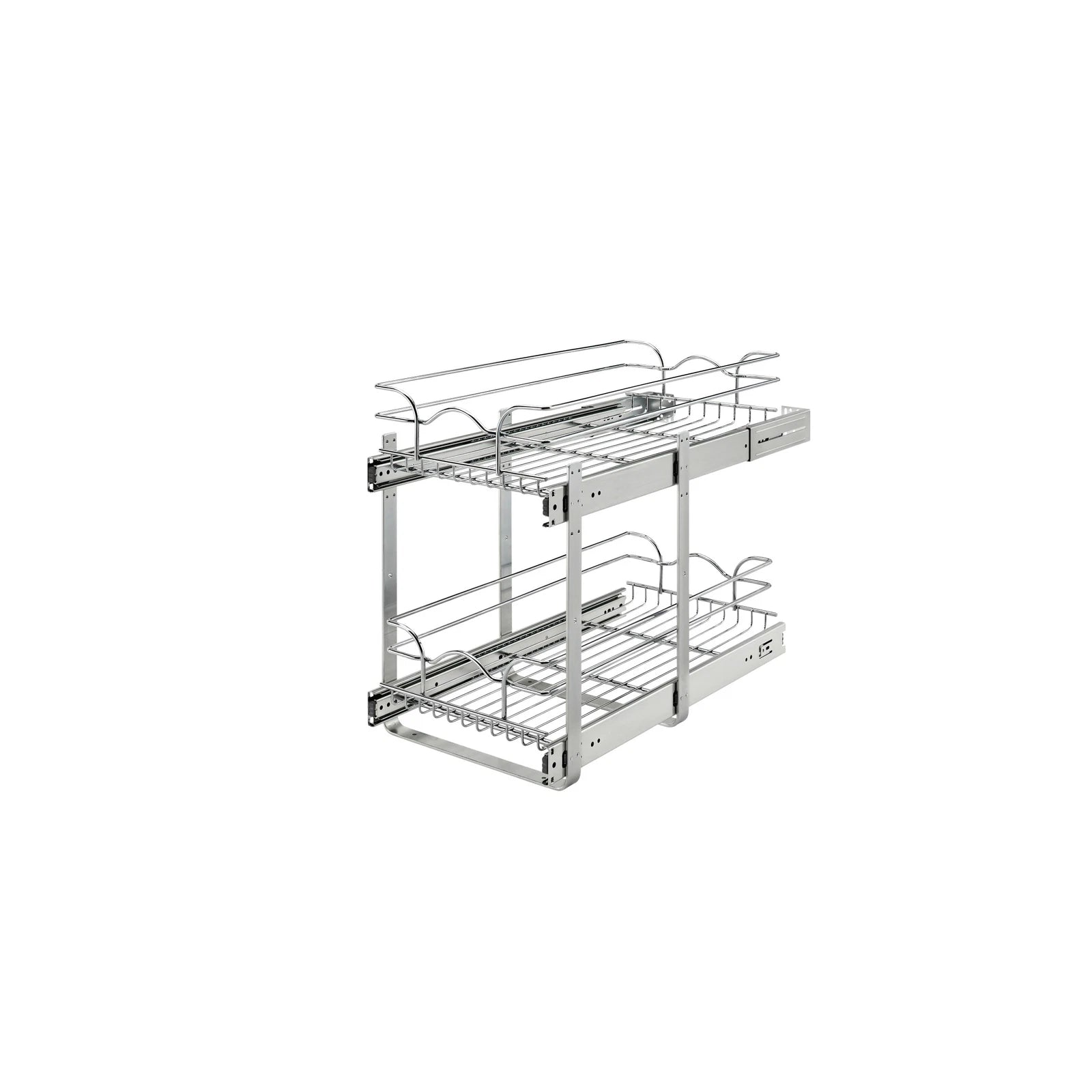 Rev-a-shelf 12" Pullout Wire Basket Organizer Chrome 22" Slides
