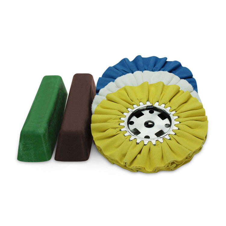 5 Piece Kit: 8” Airway Buffing Wheels & Xl Polishing Compound Bars