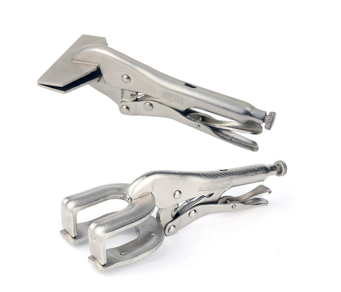 Locking Sheet Metal Welding Tool Flat Jaw Duck Bill + U Shape Clamps