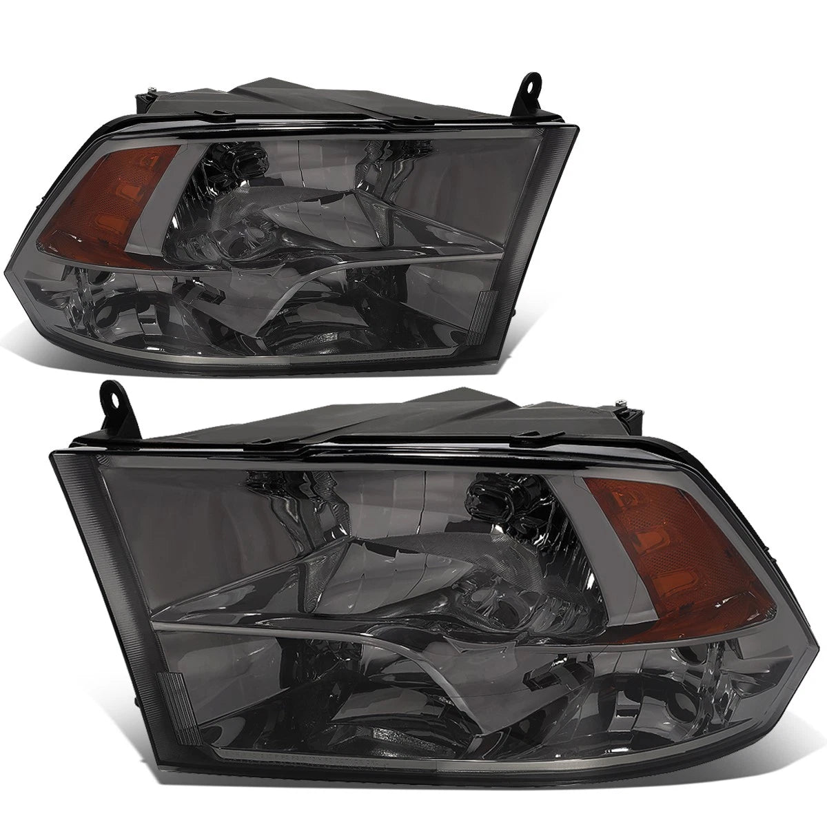 Fit 2009-2018 Dodge Ram Pickup Smoked Housing Amber | Built Supply Co