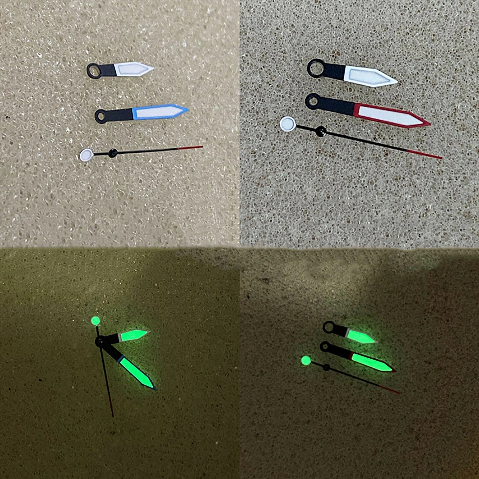 Watch Hands Three Pointers Green Luminous Needles For Nh35 Nh36 Watch