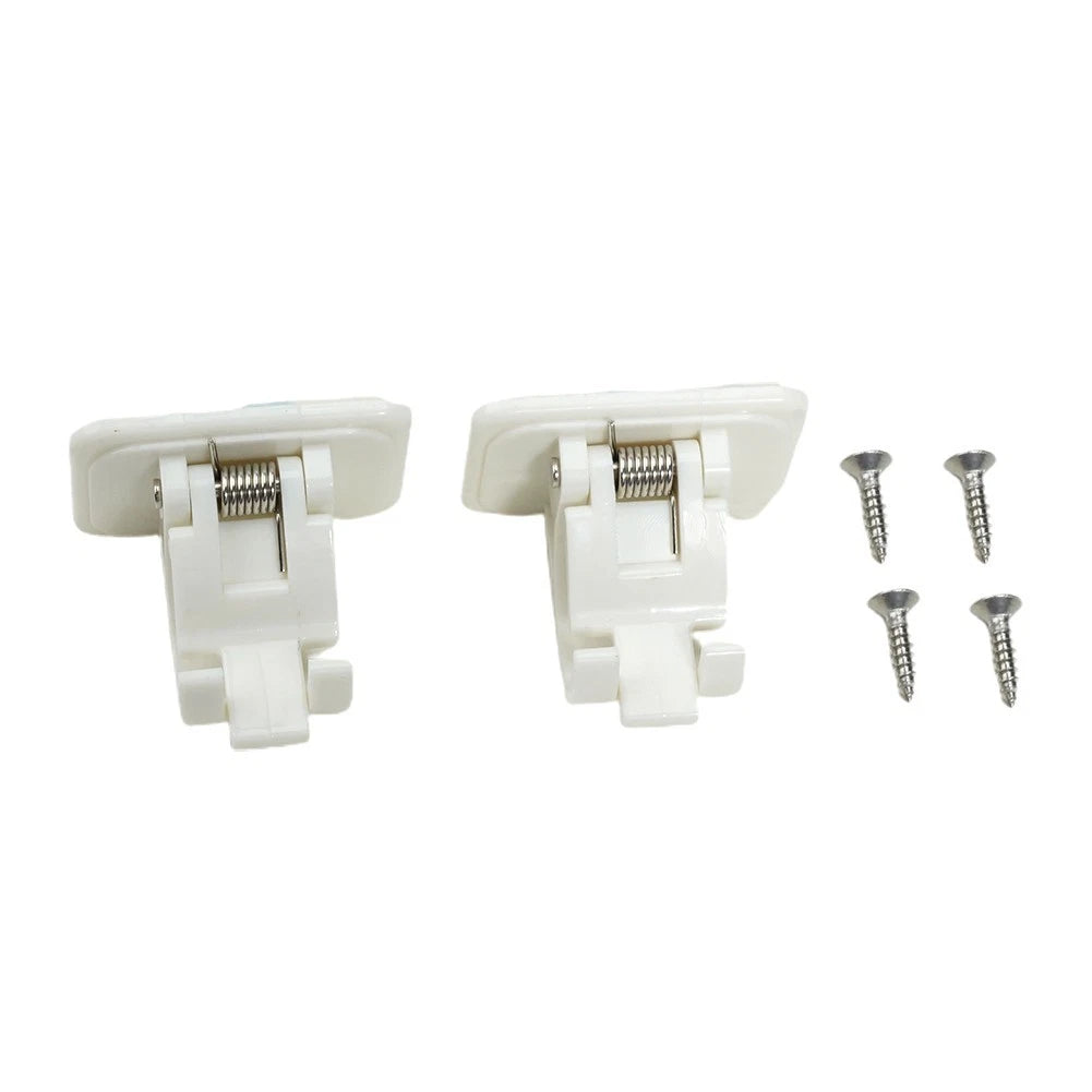 White 2xwall Mounted Fishing Rod Storage Clips Clamps Holder Rack