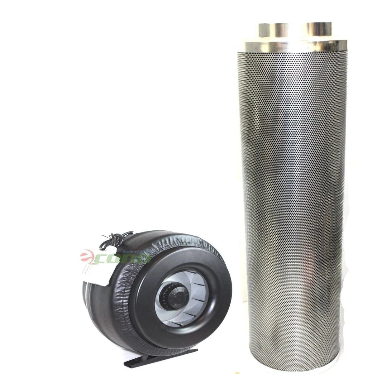 8" Carbon Filter & Inline Exhaust Fan Air Blower Hydroponicodor