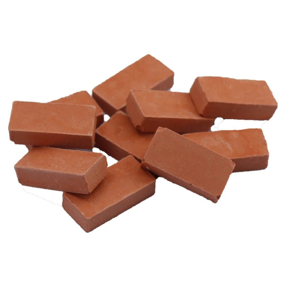 Miniature Model Brick Red 20*10*5mm Clay For Landscaping Ho N Scale
