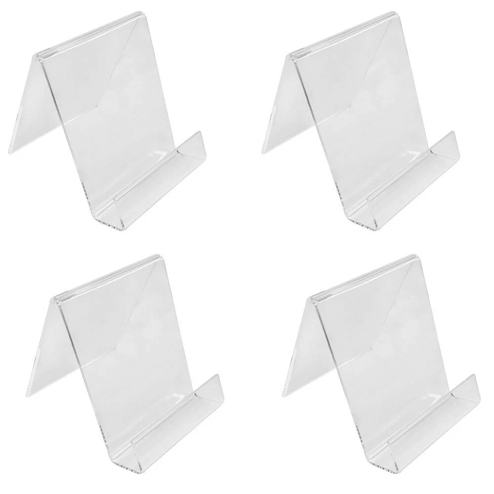Set 4-1/2 In Height Clear Acrylic Book Clutch Bag Easel Holder Rack