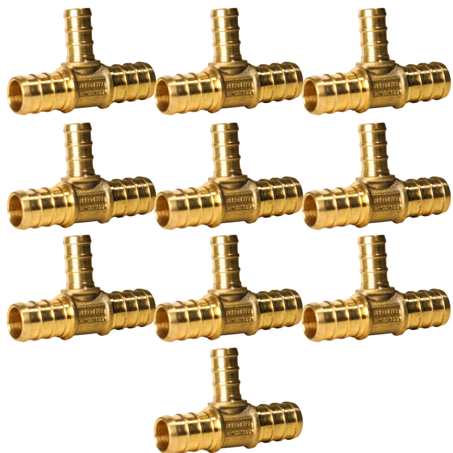 XFITTING 1/2" x 1/2" x 3/8" PEX-B Tee - 10 Pack