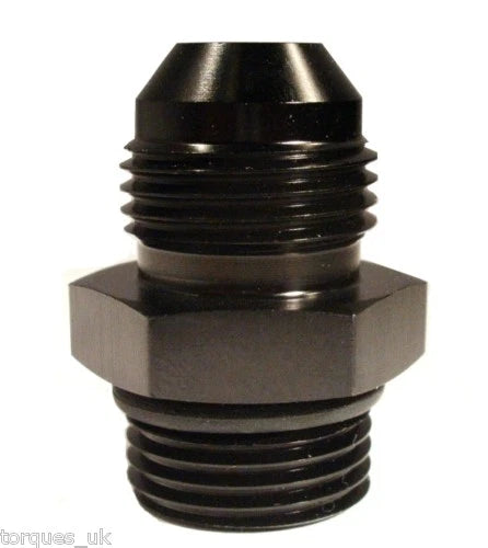AN -4 (AN4 AN 04) to ORB-4 (7/16" UNF) Adapter With O-Ring Black