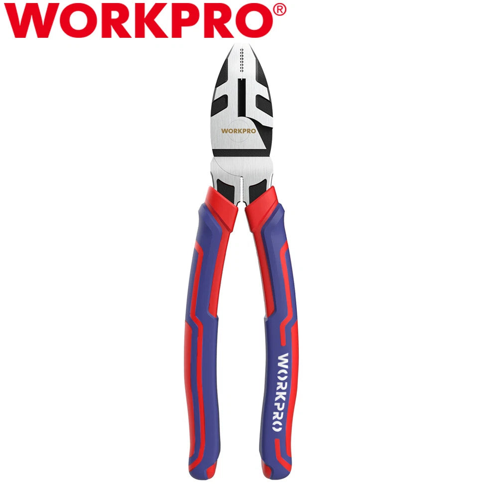 WORKPRO 8-Inch Steel Linesman Pliers for Twisting Cutting Wires Clamping Screws