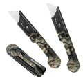Workpro 3pack Camo Folding Utility Knife Set Pocket Knife W/quick