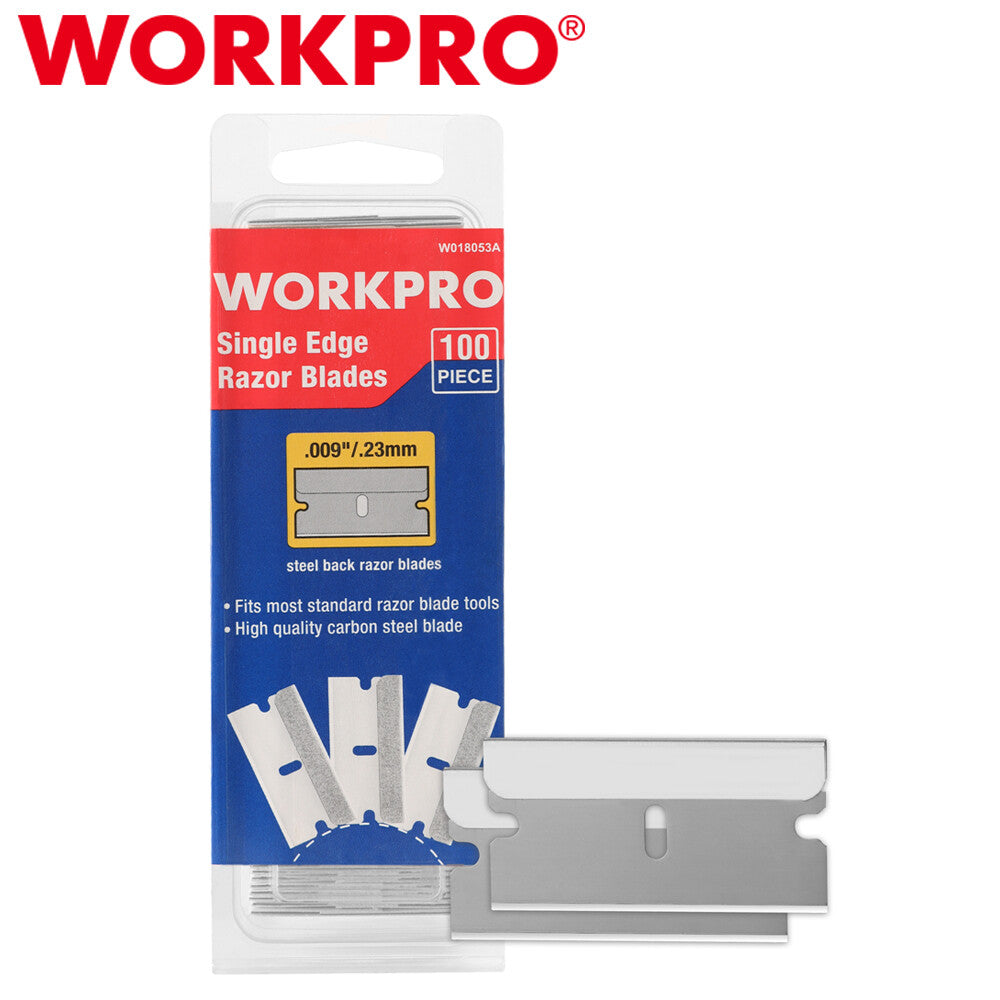 WORKPRO 100PC Single Edge Razor Blades Scraper Razor Blades One Edge
