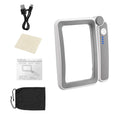 Handheld Rectangular Magnifier 4x 10 Led Rechargeable Usb C With