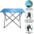 VILLEY Portable Camping Side Table Aluminum Folding Beach Table with Bag