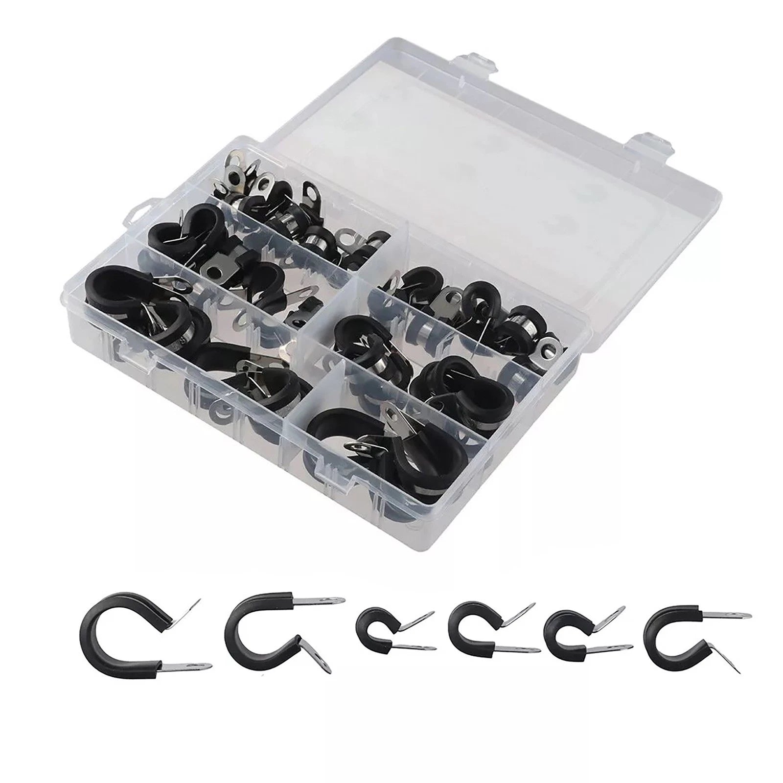 Wire Cable Clamps Stainless Steel Wiring Pipe Assortment Kit Diy Tools
