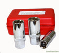 3pc Magnetic Spark Plug Socket Set 16, 18, 21mm 1/2" Dr Remove Installing Socket