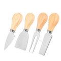 4pack Wood Handle Butter Cheese Pizza Cutter Fork Kitchen Craft