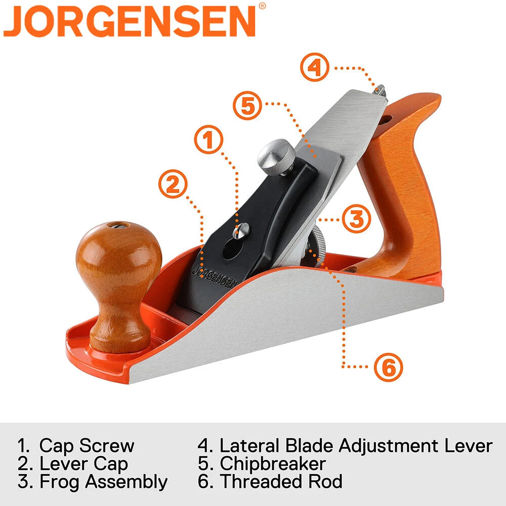 Jorgensen No.4 10" Wood Planer Hand Planer Adjustable Jack Plane