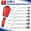 Workpro 3-in-1 Reversible Ratchet Wrench Set Sae