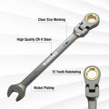WORKPRO 11mm Flex-Head Ratcheting Wrench by WORKPRO
