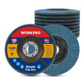 WORKPRO 10pc 4-1/2" Flap Disc Grinding Wheel by WORKPRO