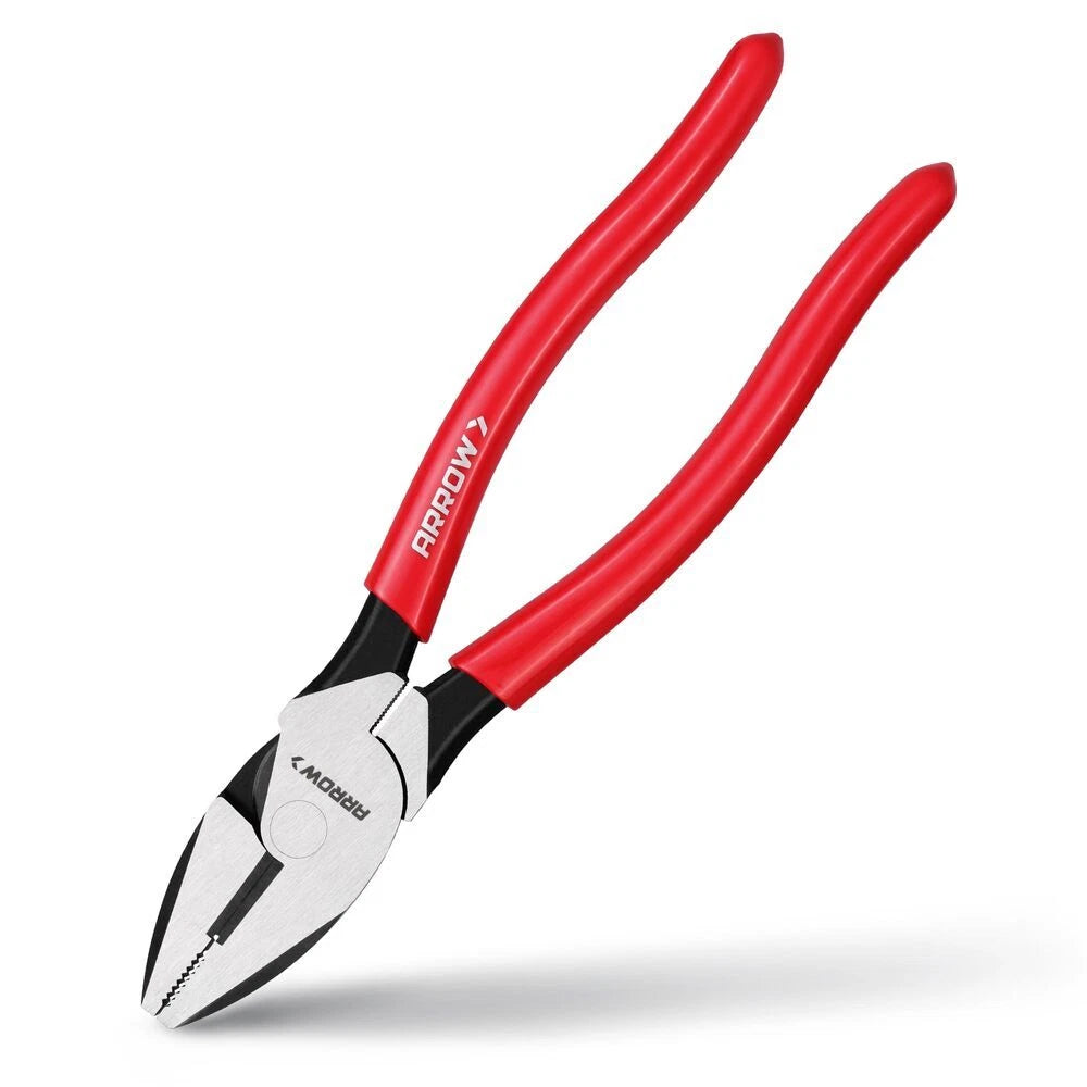 Arrow 8" High Leverage Linesman Pliers Sharp Edge Side Cutters Plier